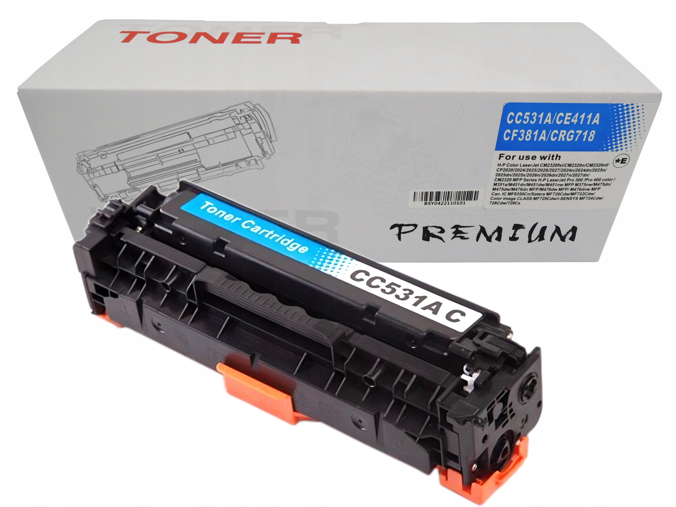 УНИВЕРСАЛНА КАСЕТА ЗА HP/CANON CC531A/CE411A/CF381A/CRG-718C (CRG718C) - Cyan - PN HT-CC531 - NEOMAX 