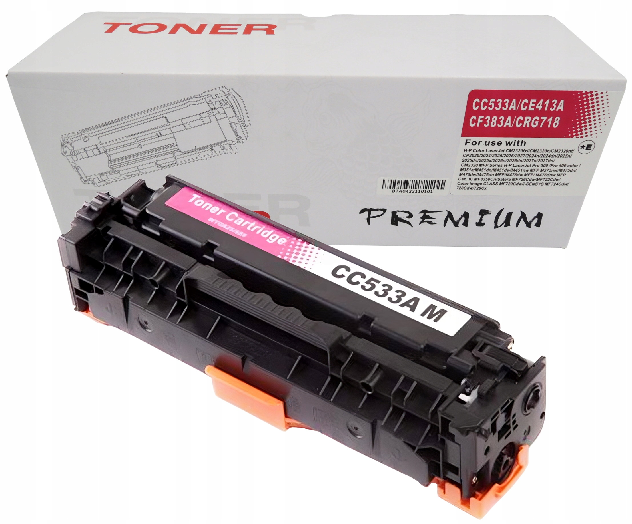 УНИВЕРСАЛНА КАСЕТА ЗА HP/CANON CC533A/CE413A/CF383A/CRG-718M (CRG718M) - Magenta - PN HT-CC533 - NEOMAX 