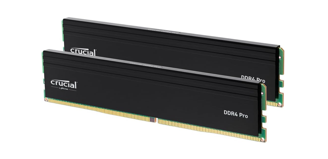 Crucial Pro DDR4 RAM 32GB Kit (2x16GB) 3200MHz, Intel XMP 2.0, Computer Memory (PC) - CP2K16G4DFRA32A